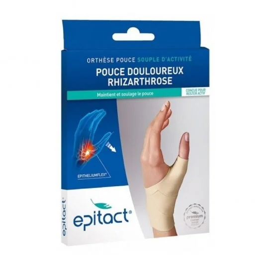 Epitact orthèse pouce souple d'activité rhizarthrose droite taille M