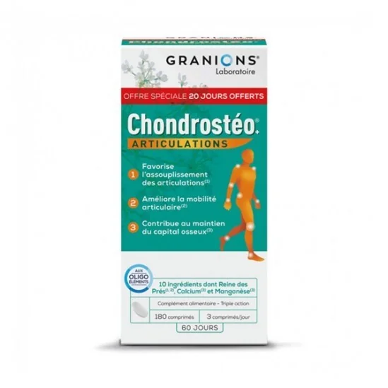 Granions chondrostéo+ articulations 180 comprimés 154g