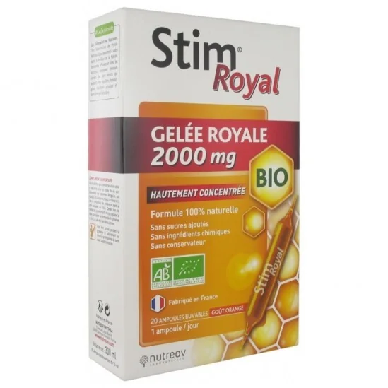 Nutreov stim royal gelée royale 2000mg 20 ampoules
