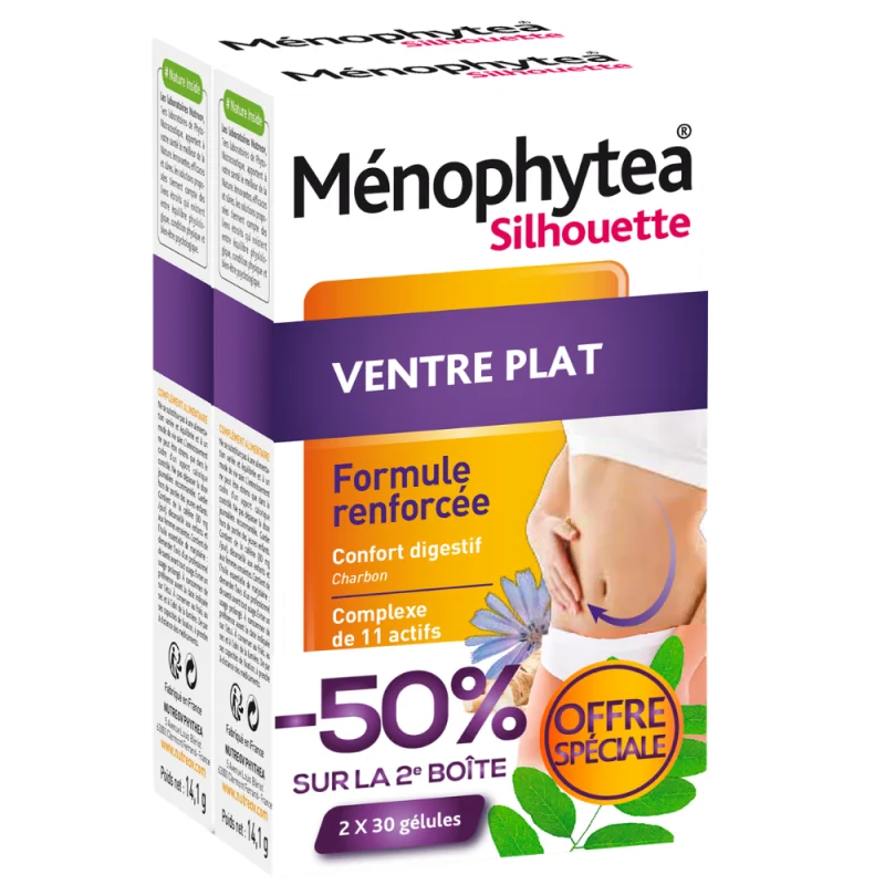 Nutreov Ménophytea Silhouette Ventre Plat Lot de 2 x 30 gélules