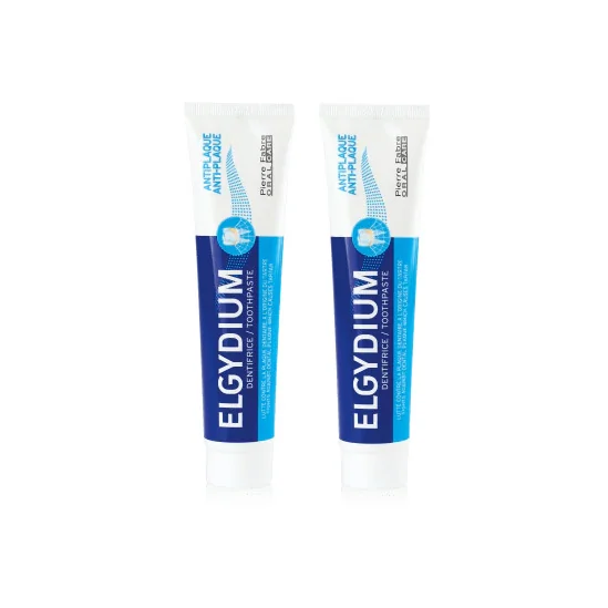 Elgydium dentifrice anti-plaque 75 ml lot de 2