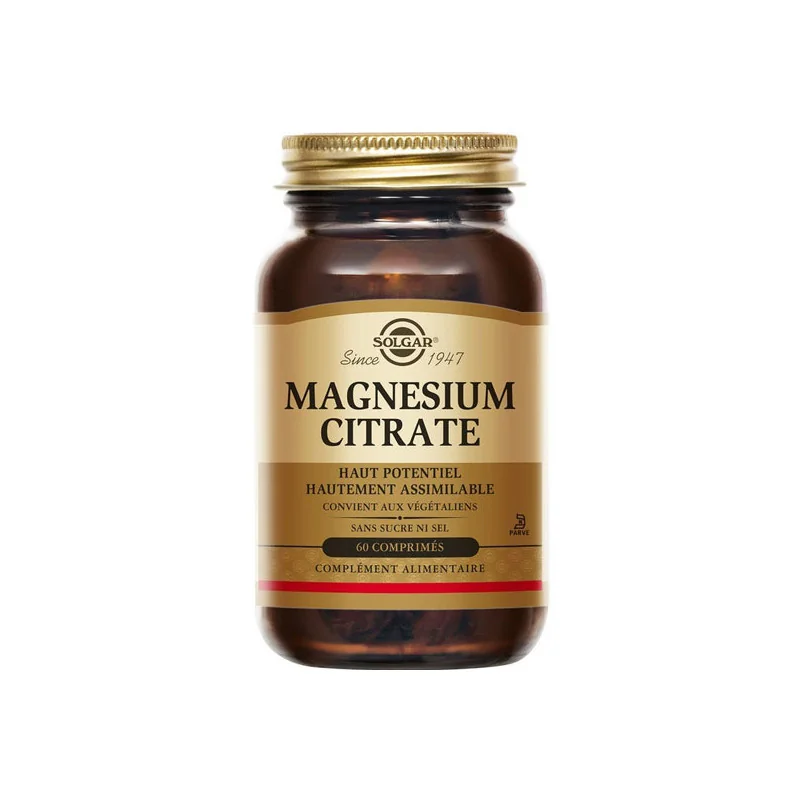 Solgar Magnésium Citrate 60 comprimés 200mg