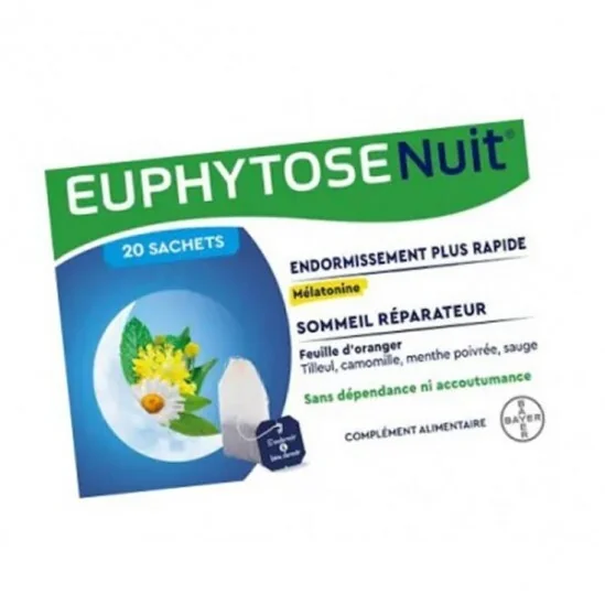 Euphytose nuit infusion mélatonine 20 sachets