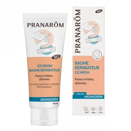 Pranarôm bio aromaderm cicarom baume réparateur 40ml