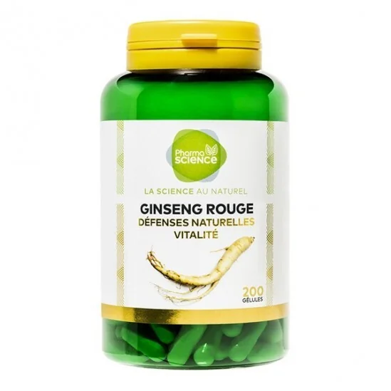 Pharmascience ginseng rouge défenses naturelles-vitalité 200 gélules