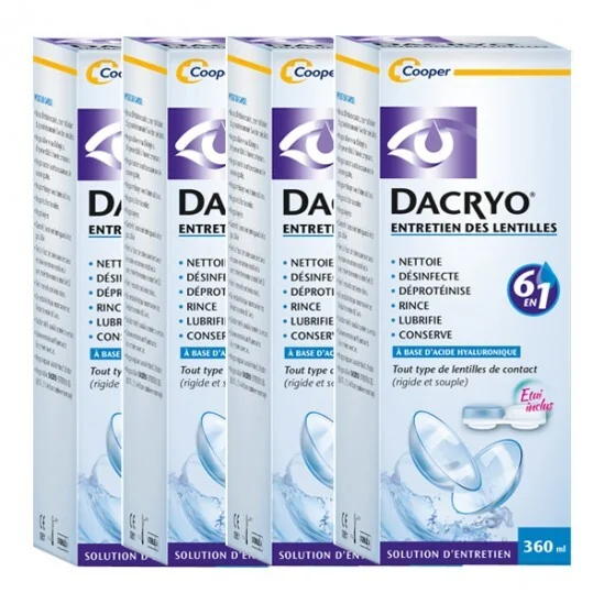Cooper dacryo entretien des lentilles 6 en 1 4x360ml