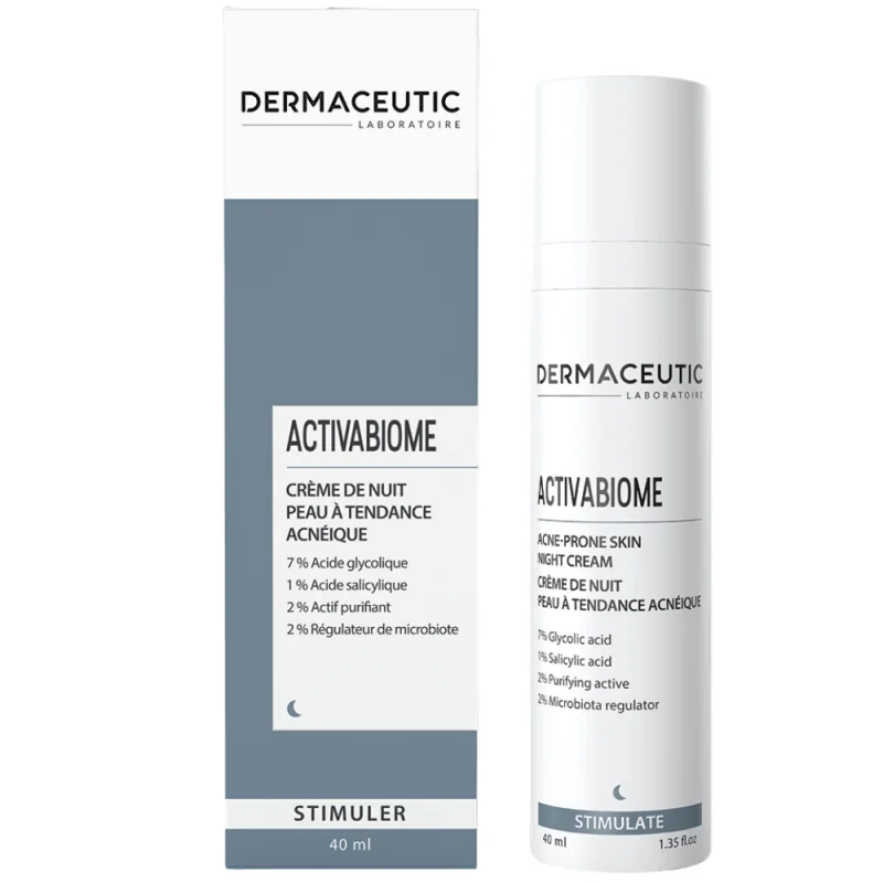 Dermaceutic Activabiome Crème de Nuit Peau à Tendance Acnéique 30ml