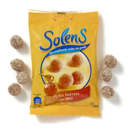 Solens perles fourrées au miel 100g