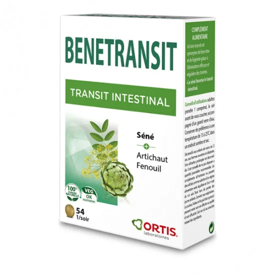 Ortis bénétransit intestinal séné + artichaut fenouil 54 comprimés