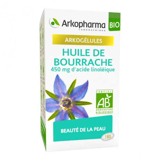 Arkopharma arkogélules huile de bourrache bio 180 capsules