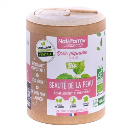 Nat&form ortie piquante bio écoresponsable 200 gélules