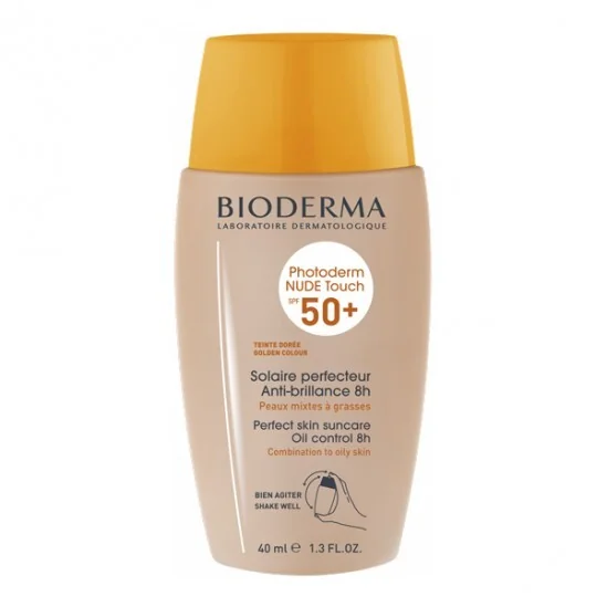 Bioderma photoderm nude touch spf50+ teinte dorée 40ml