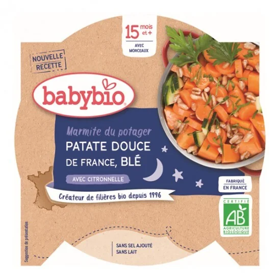 Babybio marmite du potager patate douce blé dès 15 mois 260g