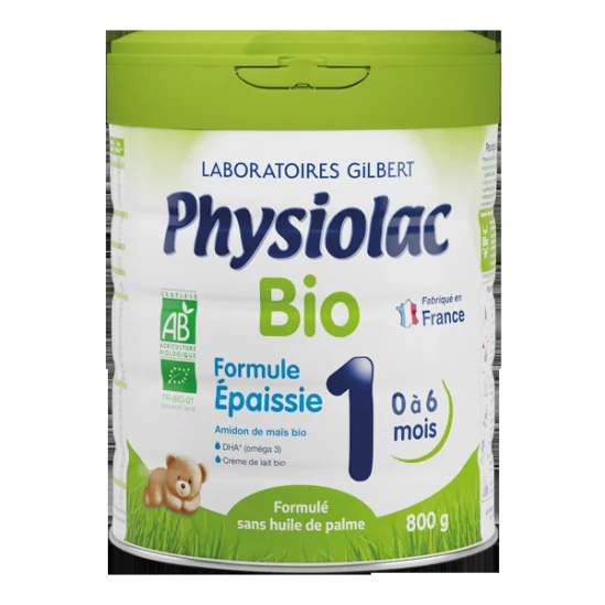 Physiolac Formule Epaisse 1 Bio De 0 à 6 mois 800g