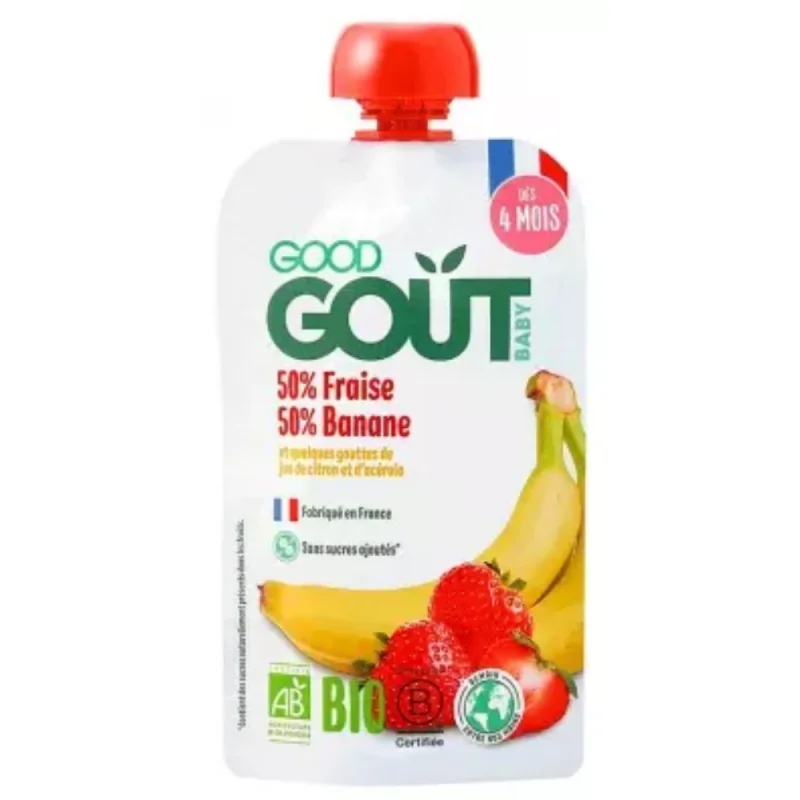Good goût bébé fraise banane dès 4 mois fabriqué en France 120g