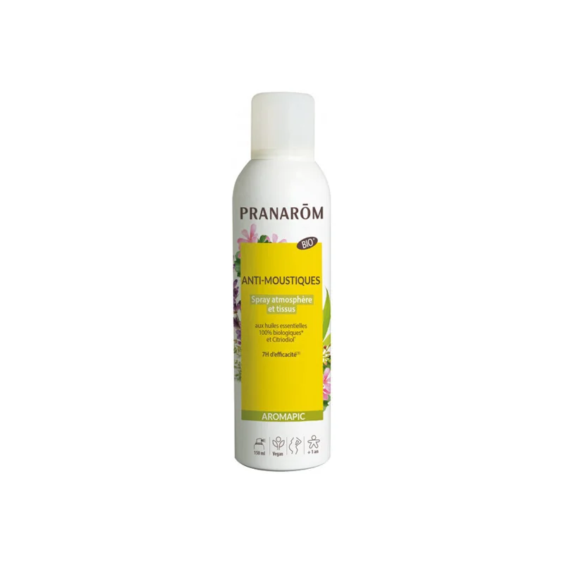 Pranarôm aromapic spray atmosphère et tissus anti-moustiques bio 150ml
