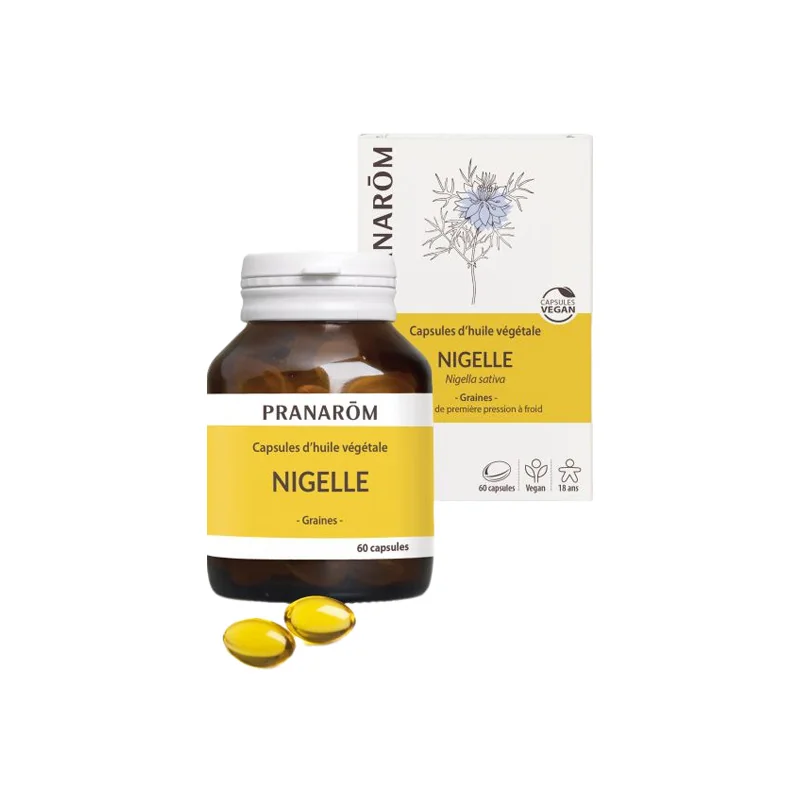 Pranarôm capsules d'huile végétale nigelle bio 60 capsules