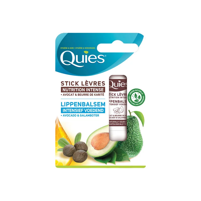 Quies sticks lèvres nutrition intense avocat & beurre de karité 4.5g
