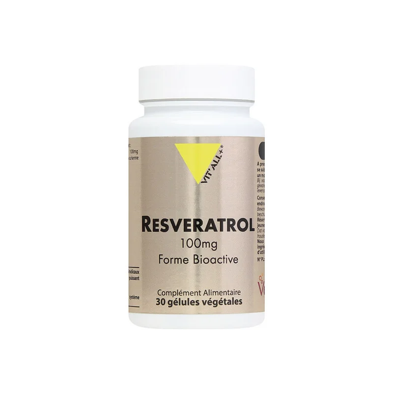 Vitall + resvératrol 100mg 30 comprimés
