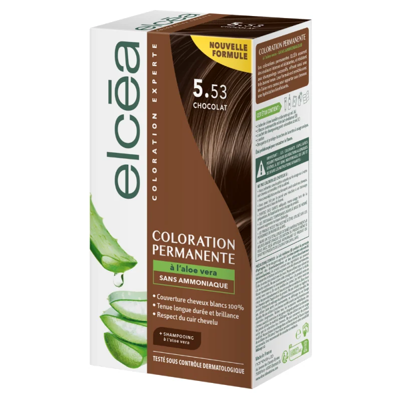 Elcéa coloration experte permanente kit chocolat 5.53