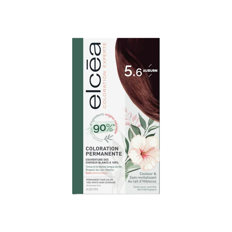 Elcéa coloration experte permanente kit auburn 5.6