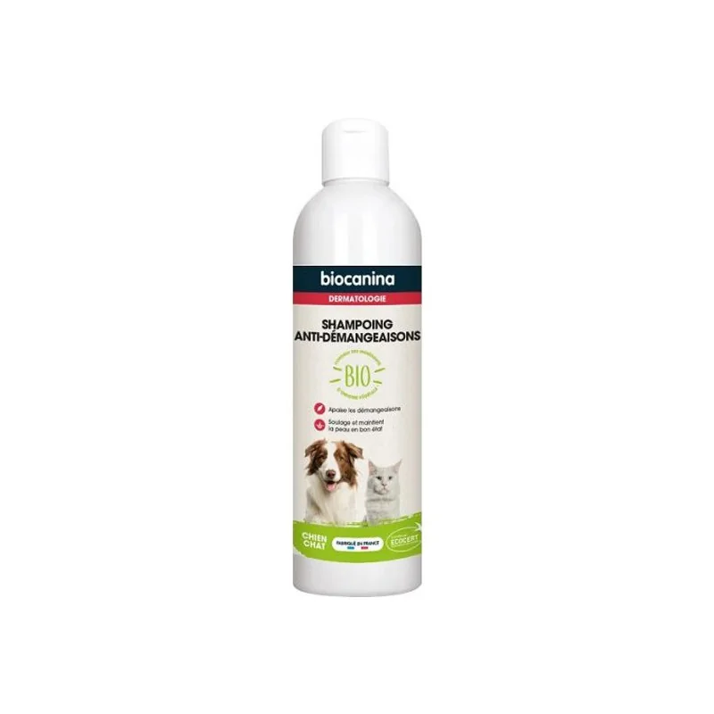 Biocanina shampoing anti-démangeaisons chien chat bio 240ml