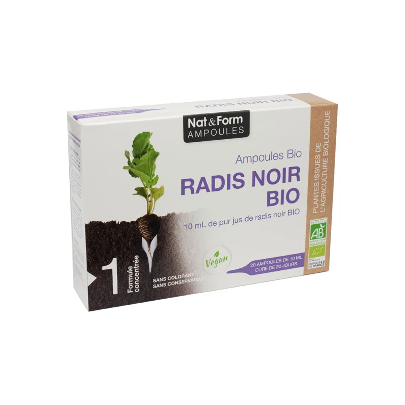 Nat&Form Radis noir bio 20 ampoules