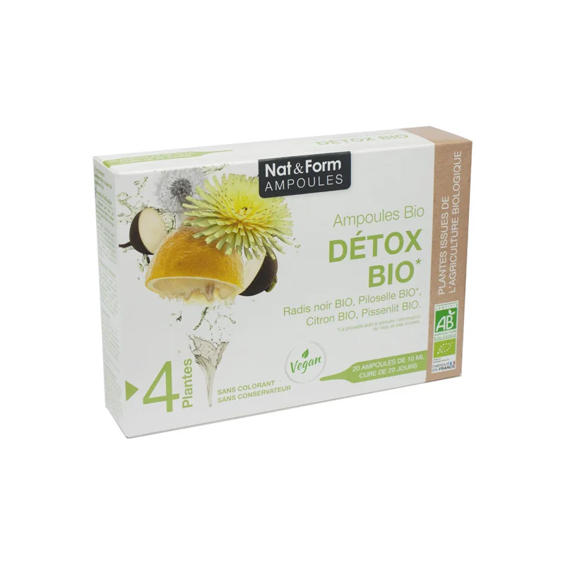 Nat&Form Détox bio 20 ampoules