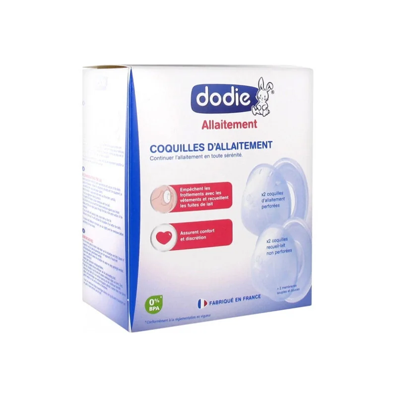 Dodie Allaitement Coquilles d'allaitement boîte de 4 coquilles