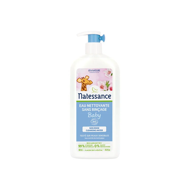 Natessance Bébé eau nettoyante sans rinçage 500ml
