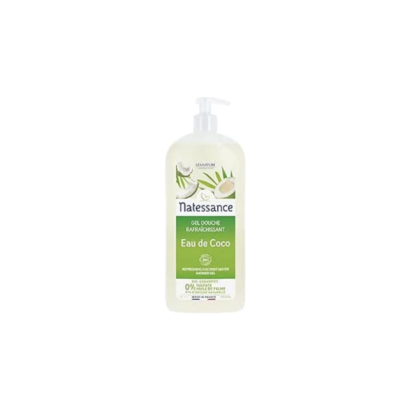 Natessance gel douche rafraîchissant eau de coco 1L