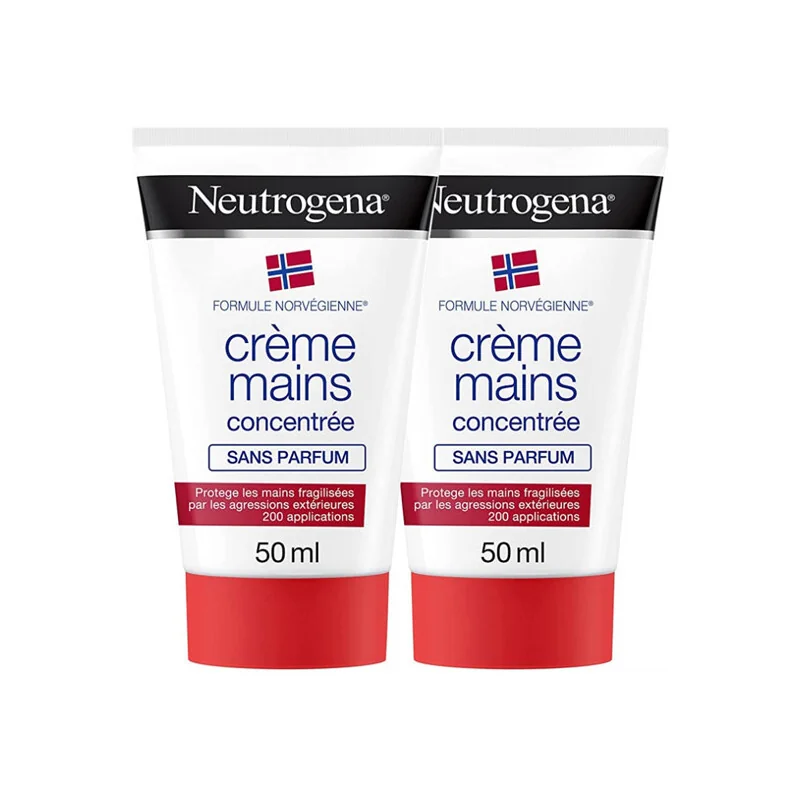 Neutrogena crème mains concentrée sans parfum lot de 2 x 50ml