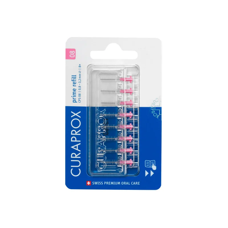 Curaprox CPS 08 Prime brossette interdentaire rose boîte de 8