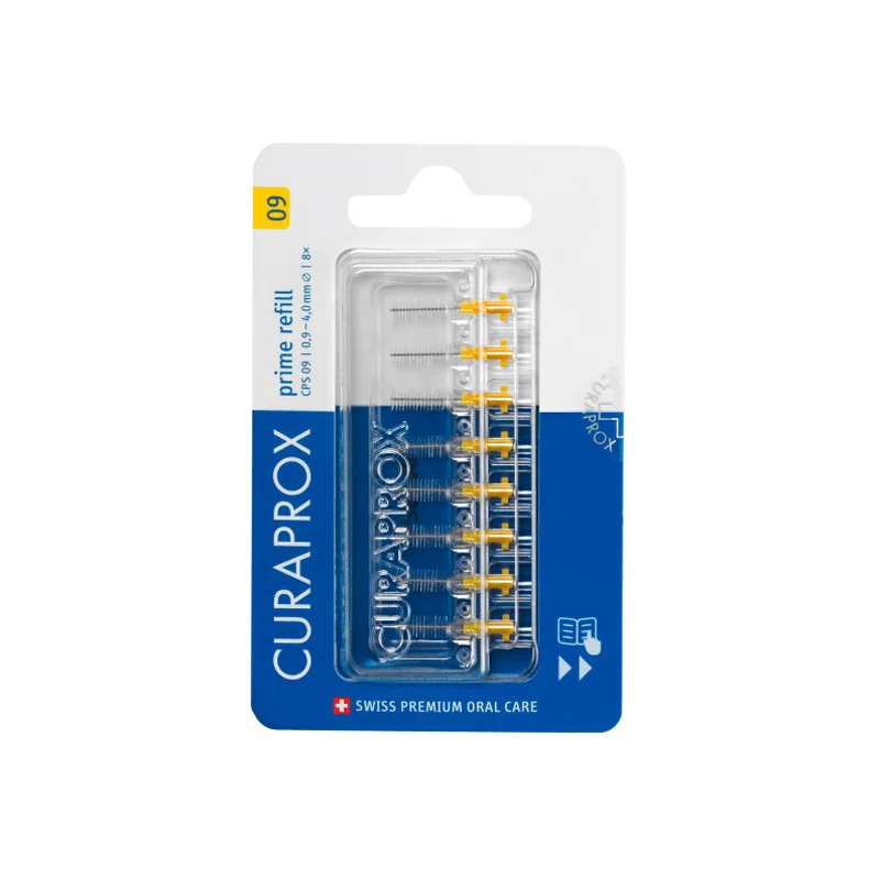 Curaprox CPS 09 Prime brossette interdentaire jaune boîte de 8