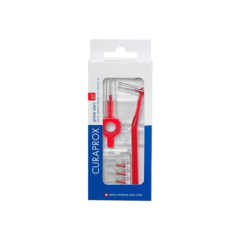 Curaprox CPS 07 Prime start 5 brossettes interdentaires + manche