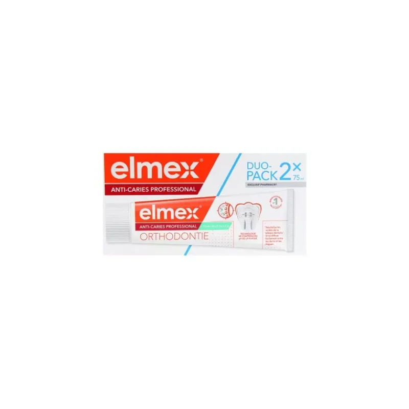 Elmex Dentifrice Anti-Caries Professional Expert Lot de 2 x 75 ml