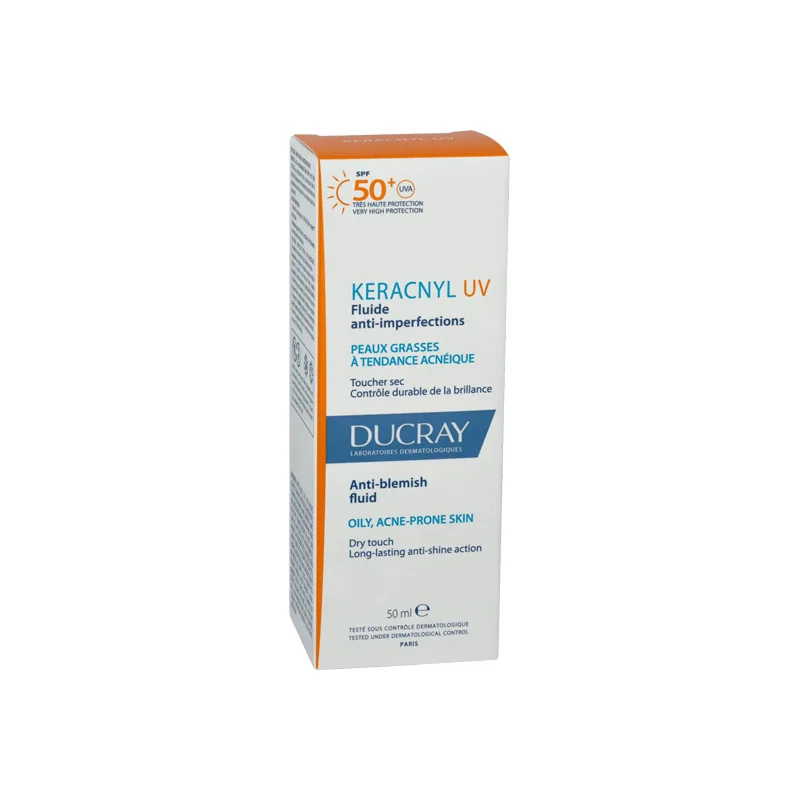 Ducray Keracnyl UV spf50+ fluide anti-imperfections 50ml