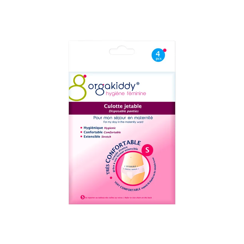 Orgakiddy culotte jetable taille S sachet de 4 pièces
