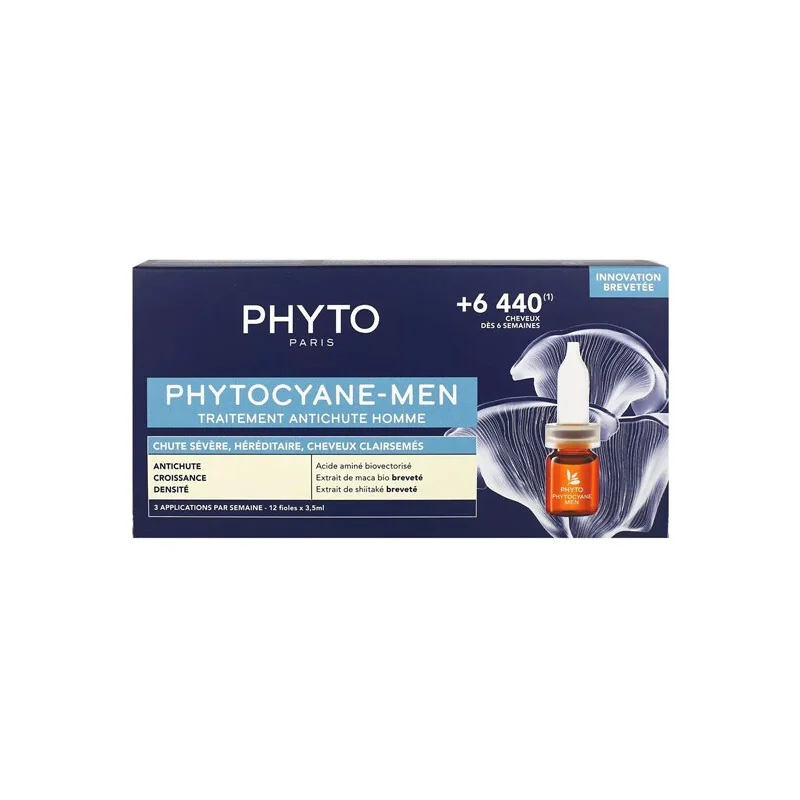 Phytocyane - Men traitement antichute homme 12 x 3,5ml