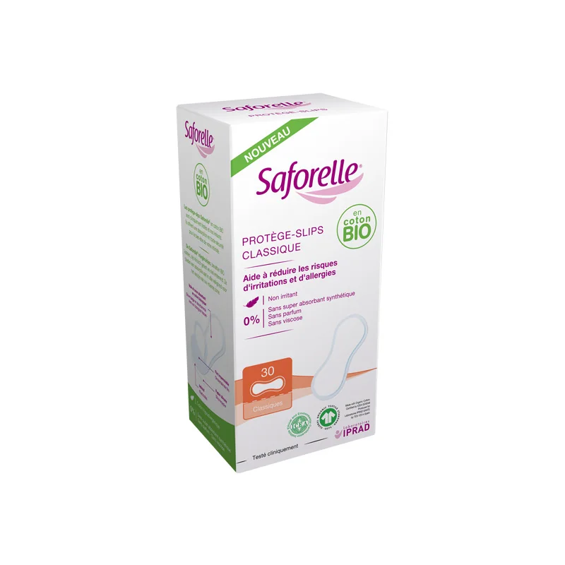 Saforelle 30 protège-slips classiques bio