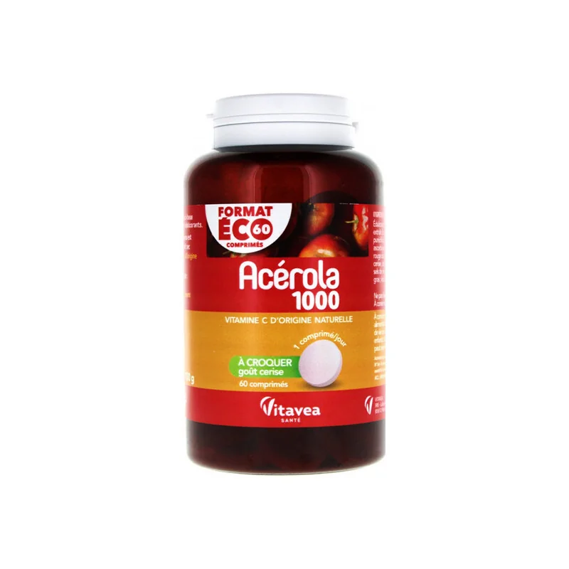 Vitavea Acérola 1000 goût cerise 60 comprimés