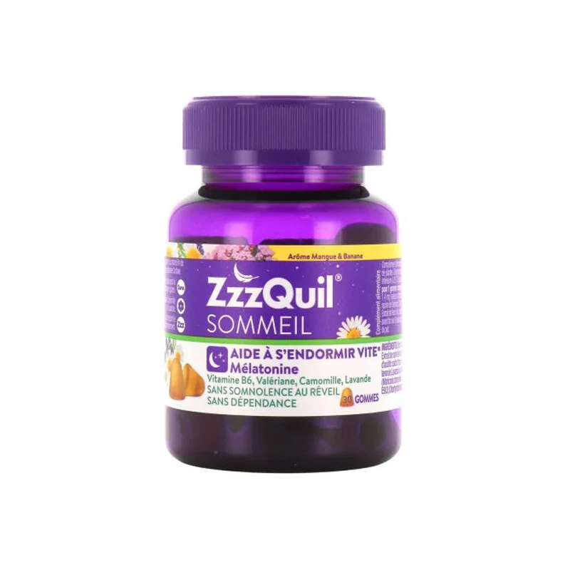 ZzzQuil Sommeil gomme mangue banane 30 pot