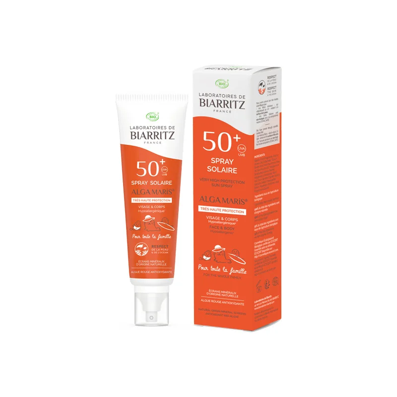 Biarritz Alga Maris spray solaire spf50+ bio 150ml