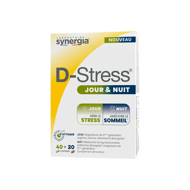 Synergia D-Stress jour & nuit 60 comprimés