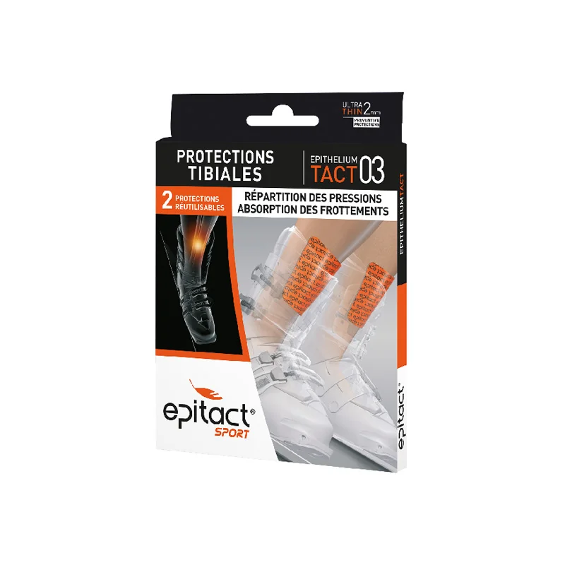 Epitact Sport Protections Tibiales 7,5 x 9,5cm Epithelium Tact 03