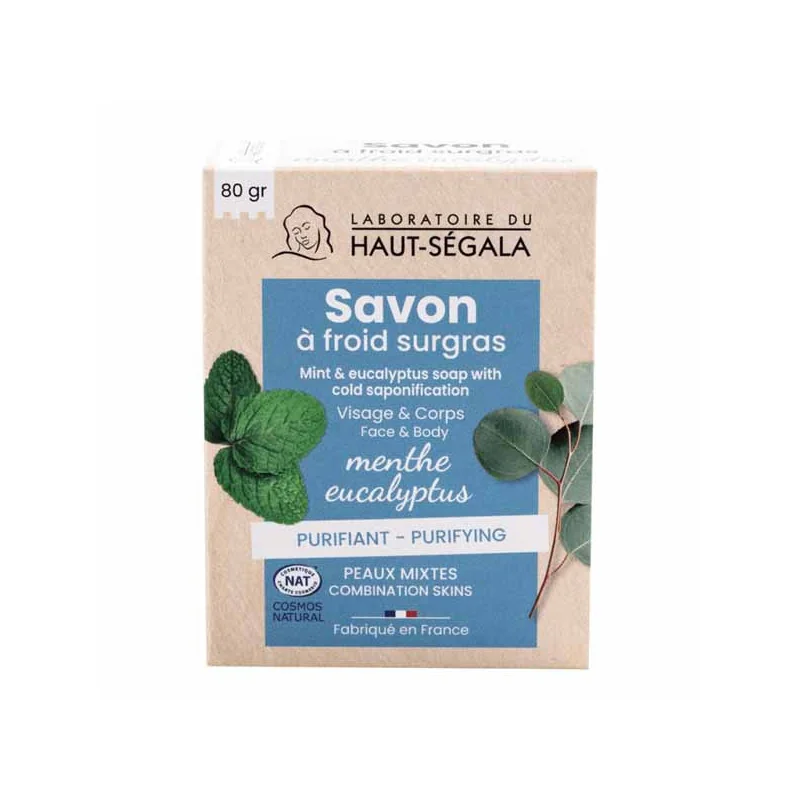 Haut-Ségala savon Menthe Eucalyptus purifiant bio 80gr