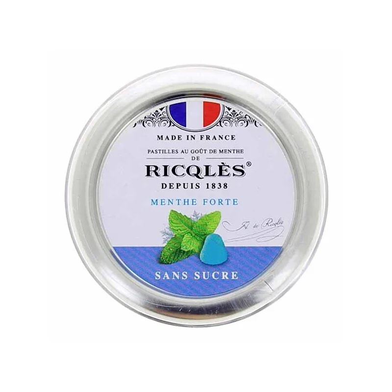Ricqlès pastilles à la menthe forte sans sucre 45gr
