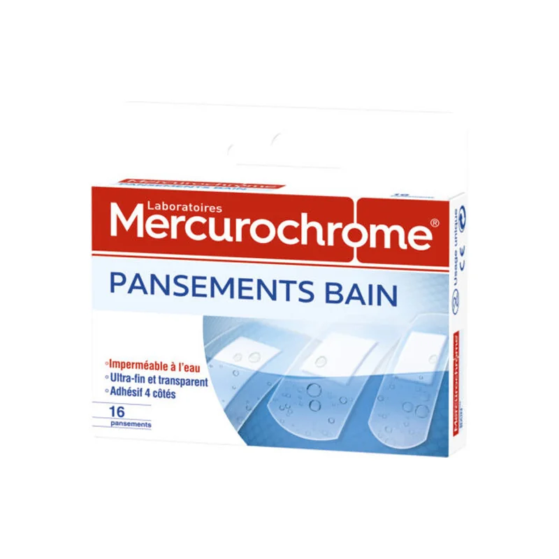 Mercurochrome 16 Pansements Bain