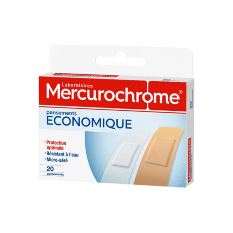 Mercurochrome 20 pansements économique