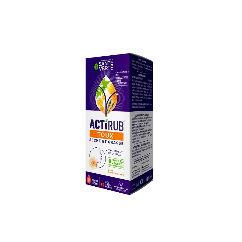 Santé Verte Actirub sirop toux 150ml